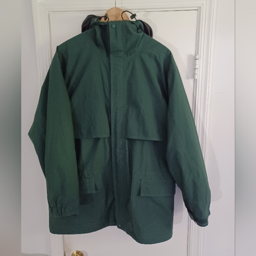Gore-Tex Rain Shell Men's Large Eddie Bauer Excellent Cond Hood full zip